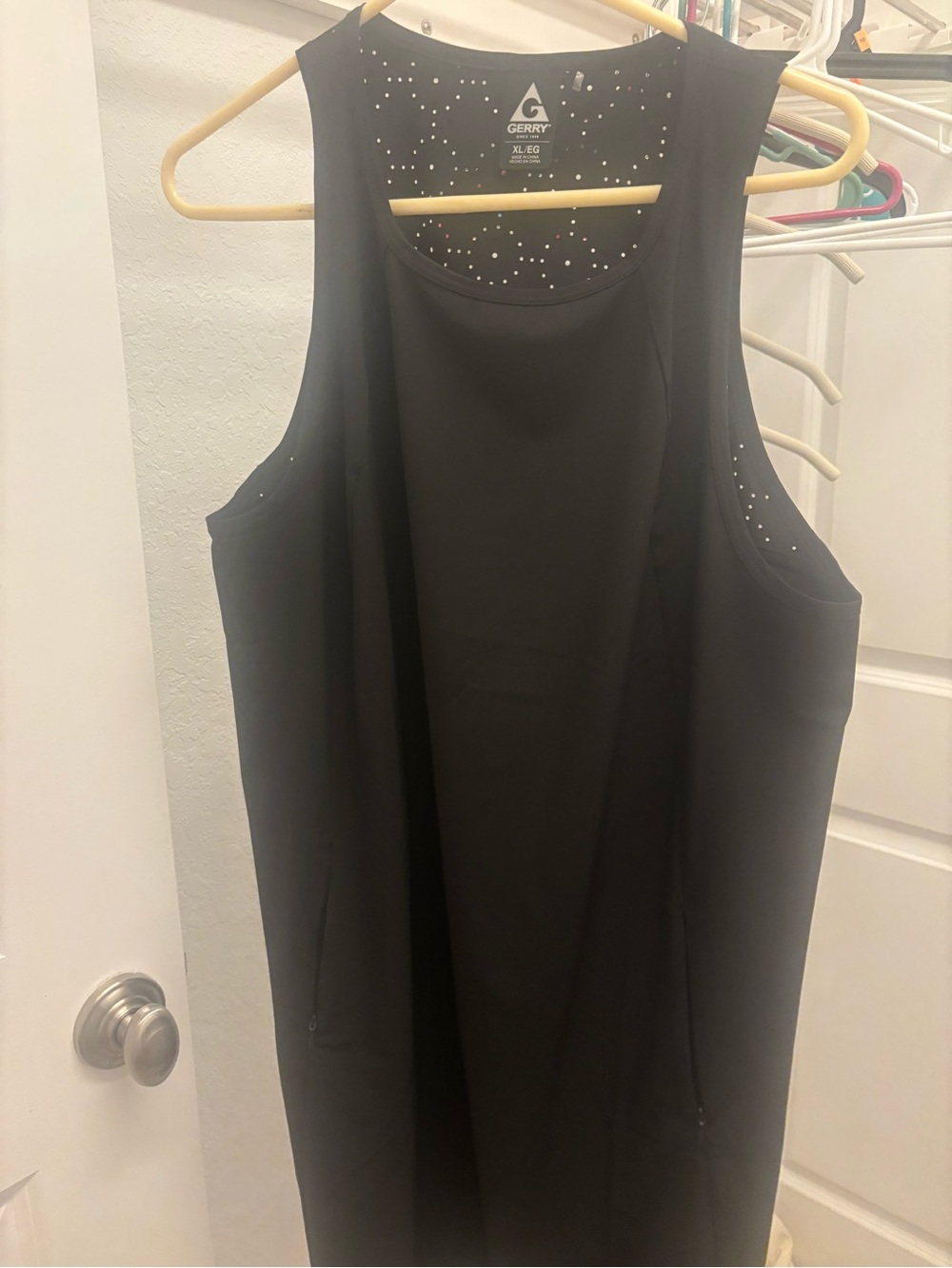 Gerry Weber Black Sleeveless Swim Coverup with Laser-Cut Detail